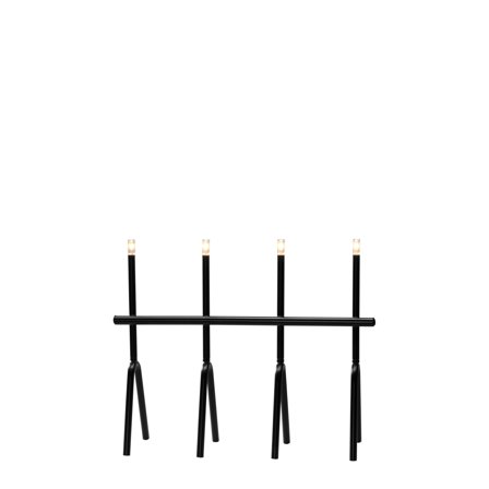 Konstsmide 3911-710TR Elektrisk lysestake metall, svart 35 cm, Belysning