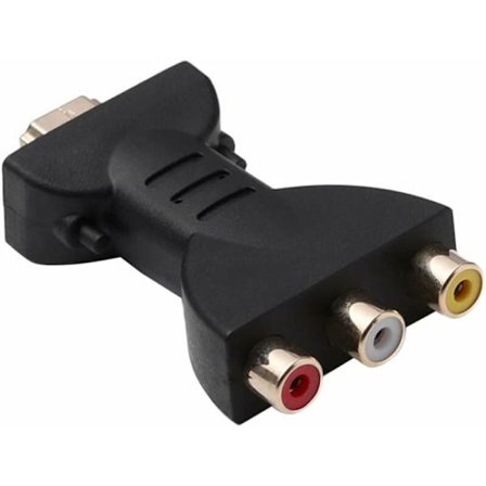 {hw} HDMI til 3RCA adapter, hvid rød gul adapter HDMI til AV videokabel, rød hvid lydkonverter bærbar gul