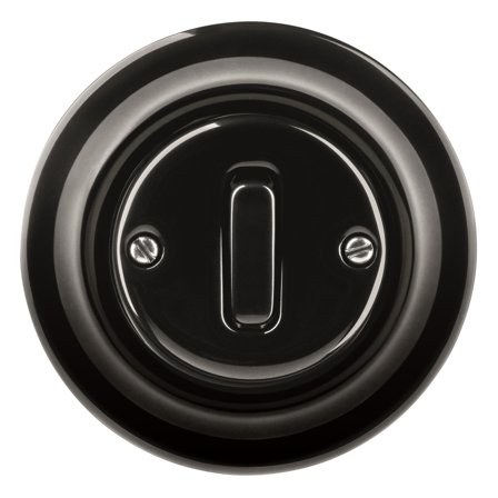 ABB Decento Strömbrytare kors, svart, porslin, Strömbrytare & vägguttag