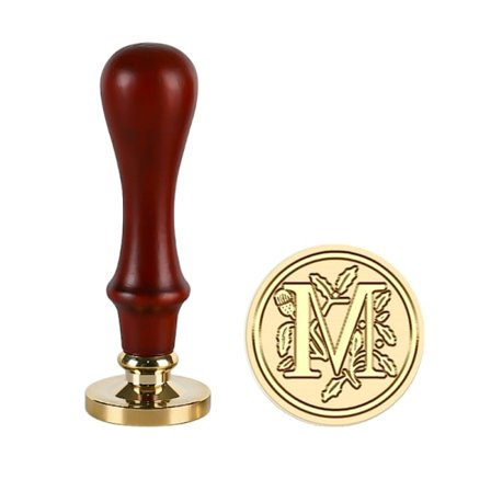 Utsökt Design Vaxsigillstämpelset i Mässing med Engelska Alfabet Bokstav Vintage Mönster Vaxsigillstämpel för Jul