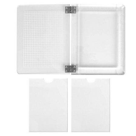 Stempelplattform Posisjoneringsverktøy DIY Håndlaget Kort Transparent Stempling Mal