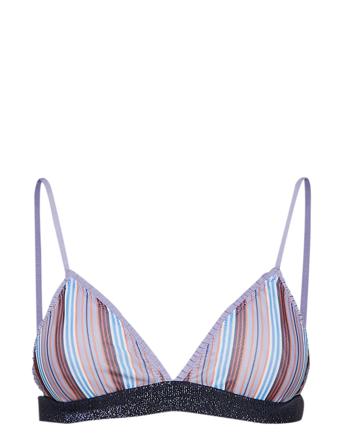 Tassie Multi Stripes Mesh Bra Blue Becksöndergaard