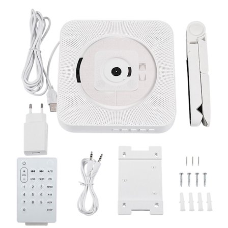 Bærbar veggmontert Bluetooth-stereofjernkontroll CD MP3-spiller