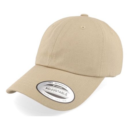 Yupoong - Beige unconstructed Keps - Khaki Dad Cap @ Hatstore