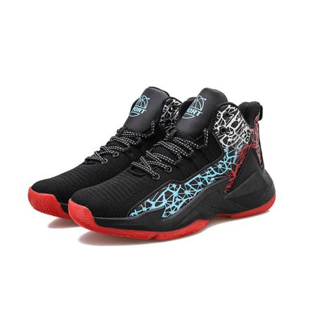Boys Mid Basketball Shoes Sneakers Med Snörning