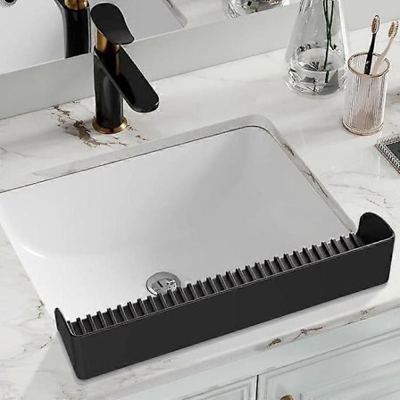 Silikon Sprutbeskyttelse for Vask, 1 stk. Avrenningsmatte for Kjøkkenkran, Sprutbeskyttelse for Vask til Kjøkken Bad Hjem Spisestue [HK]