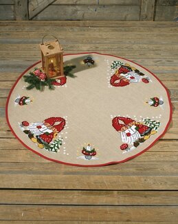 Broderikit Julgransmatta Tomtepar