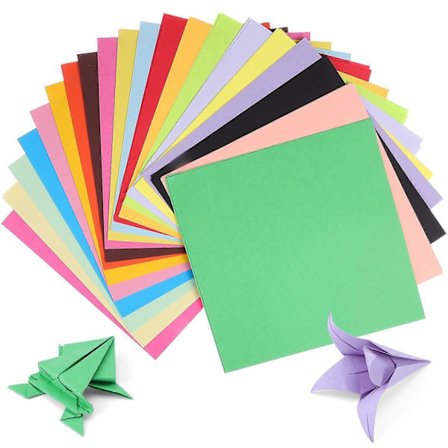 200 stk. Origami Papir til Håndværk Firkantet Håndværkspapir Karton Farvet Papir Karton til Scrapbooking og DIY Projekter