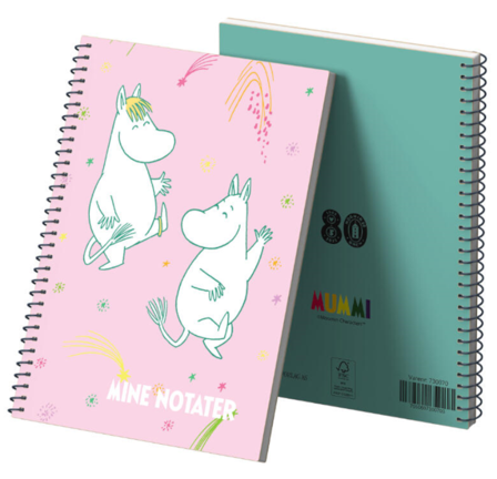 Mummi Notatbok 80år Rosa