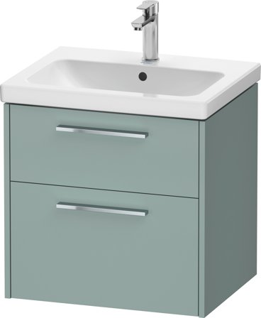 Duravit D-Code Servantskap 2 skuffer Fjordgrønn, krom, Baderom