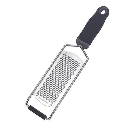 Keittiöjuustoraastin & Lemon Zester ruostumattomasta teräksestä valmistettu ergonominen TPR-kahva on helppo raastaa tai kuoria Black