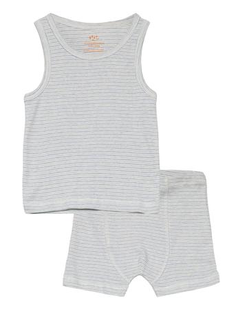 Tank-Top & Boxershorts Striped Undertøysett Blå Copenhagen Colors