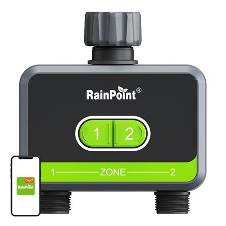 RainPoint 2-soners vanningsregulator med app