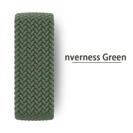 Flätad Solo Loop För Apple Watch Band 44mm 45mm 42mm 40mm 38mm 41mm Ultra 49mm armband correa iwatch series 9 7 8 5 SE 6 Rem 4inverness green SS