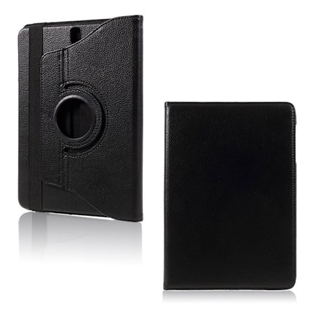 Samsung Galaxy Tab S3 roterbart stativ läderfodral - Svart