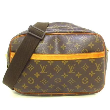 Louis Vuitton Vintage, Pre-owned Reporter PM Monogram Crossbody bag Bruin, Dames, Maat:ONE Size,Canvas
