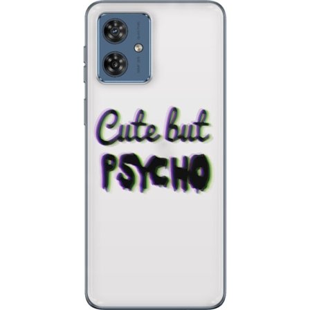 Kompatibel Mobilcover til Motorola Moto G54 Rainbow-farvet legetøjsfigur med et glad ansigt og farverige cirkler i en legesyg studieillustration