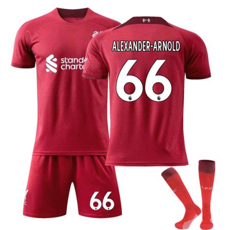 Liverpool Hemma nr 11 Salah nr 10 Mane fotbollströja kostym Alexander-Arnold 66 With socks 20#(115-125cm)