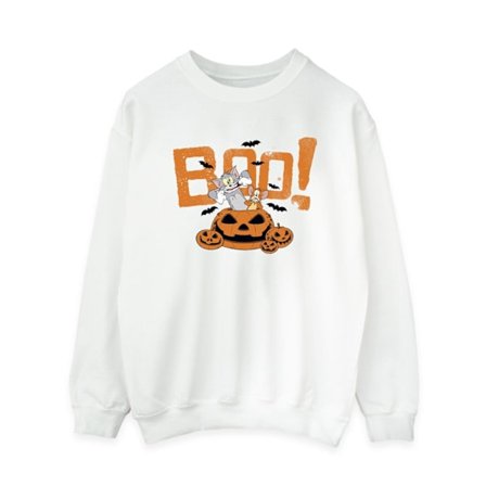 Tom & Jerry Dam/Damer Halloween Boo! Sweatshirt XXL Vit