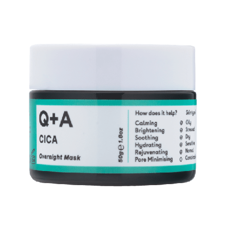 Q+A Cica Overnight Face Mask Ansiktsmask & peeling Unisex 50 G