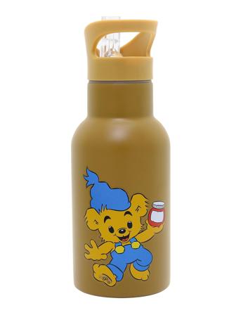 Bamse, Waterbottle, Bear-Yellow Home Meal Time Water Bottles Brun Rätt Start*Betinget Tilbud
