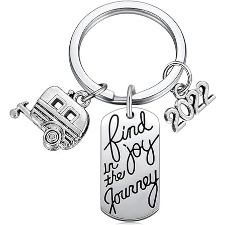 2022 Find Joy in The Journey Nøglering Glad Camper RV Trailer DXGHC