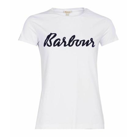 Barbour, T-Shirt Wit, Dames, Maat:L