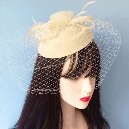 Fascinerande hårklämma Bröllopshuvudbonad BEIGE beige