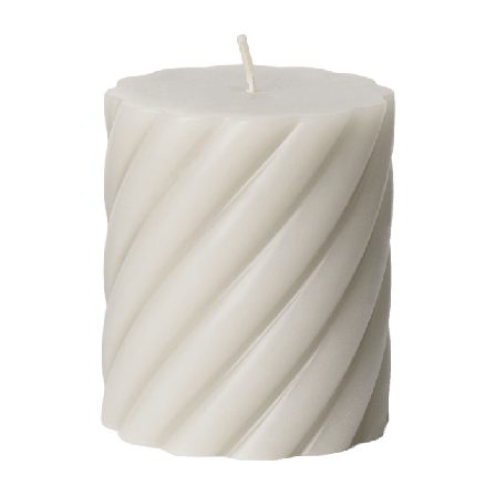 Åhléns Home Vridet blockljus 8 cm Ljus & ljusstakar Grå ONESIZE