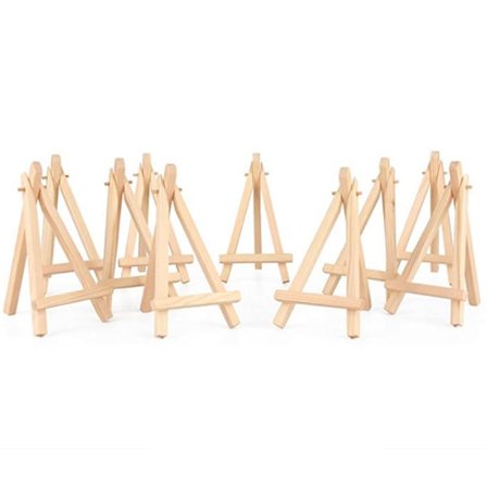 10 stk. mini staffelier, træbrætte display, foto memoholder, bordkortholder, 9*16CM