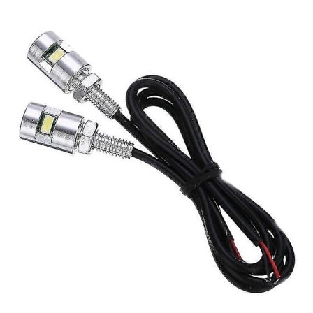 2X Krom 5630 Motorcykel Skrue Bolt Lampe Bil Universal Nummerpladelys 12V