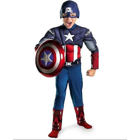 Avengers Captain America Boy Halloween-kläder A L clothes length 120cm