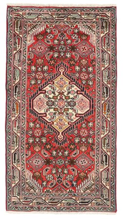 Handgeknüpft Orientalischer Asadabad Teppich 76X141