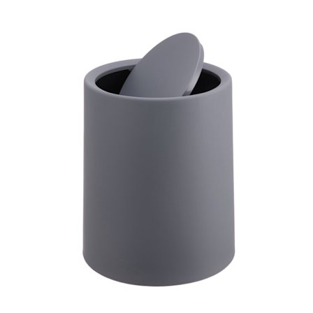 Badrumsavfallsbehållare med svängbart lock, 6 liter plast