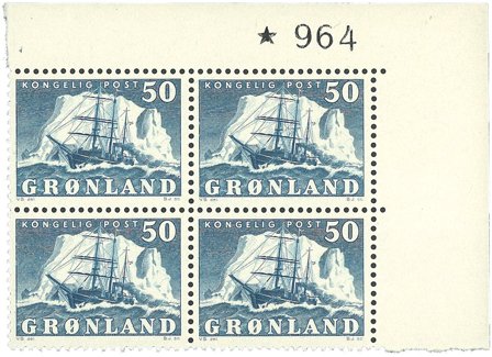Grønland 1950 - AFA 33 - 4-blok - Postfrisk