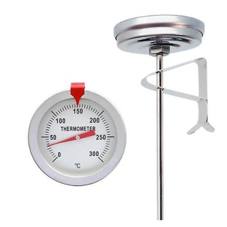 Termometer for Vedfyrt Ovn / Pizzaovn / Steinovns / 400 C / 30 Cmanalog, Bimetalisk.