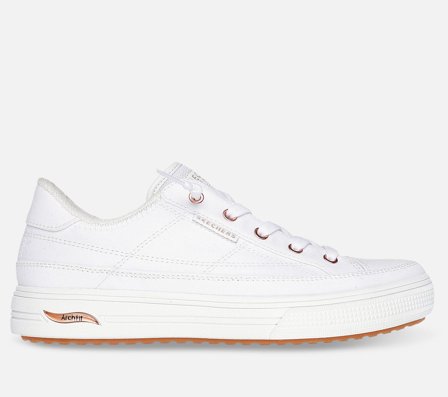 Skechers, Wide Fit: Arch Fit Arcade - Meet Ya There, 36,5, Hvid, Dame