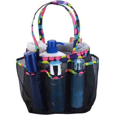 Bärbar duschväska i nät för badrum, studentboende - Stor C,ZQKLA