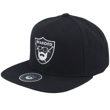 Bearded Man - Svart snapback Keps - Bearded Sword Badge Black Snapback @ Hatstore