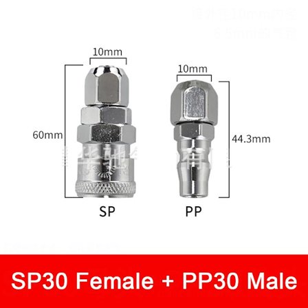 Snabbkoppling Rapidities Pneumatisk koppling SP30 PP30 SP30 PP30