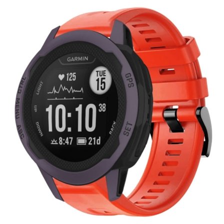 För Garmin Instinct 2S metallspänne i enfärgad watch