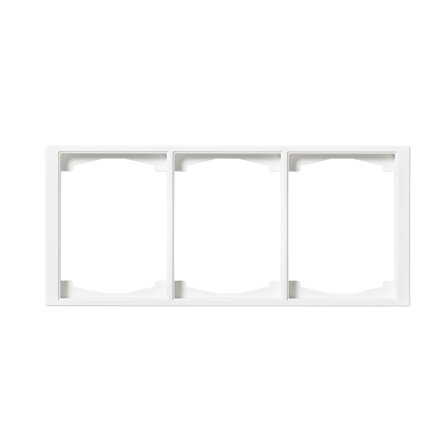 ABB 1723F100-884 Täckram 3-fack, vit, 100 mm, Strömbrytare & vägguttag