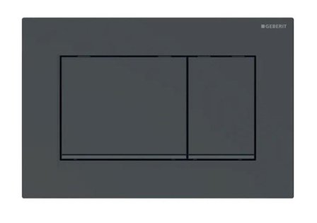 Geberit Sigma 30 Spolplatta blank, svart, plast, Badrum