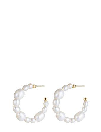 Bud to rose | Posh Pearl Hoop Earring | ONE SIZE