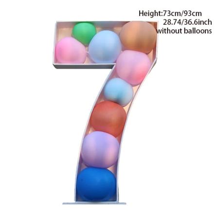 73/93cm Giant Fødselsdag Figur Ballon Fyldningsboks 1 et år 1. Fødselsdag Dreng Pige Jubilæum Baby Shower Køn Afsløring Dekoration 73 cm 7