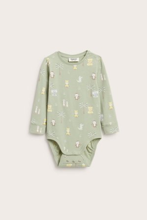 Kappahl | Body z motywem zwierzęcym Zielony 56 | Zielony
