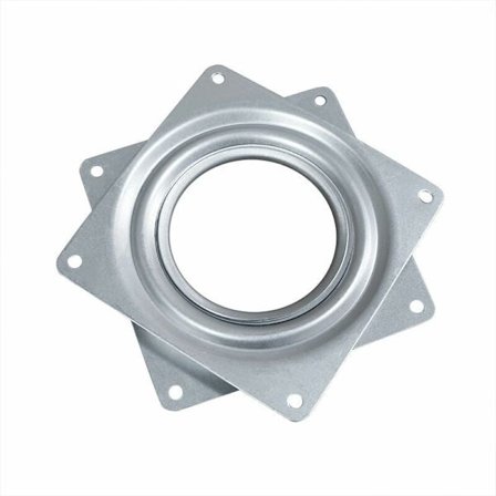 Drejeplade til roterende platform, 360 graders roterende leje, firkantet med stålkuglelejer til køkkenskabe, diske, spisekammer (4 tommer)