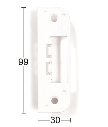 ASSA 6510 Slutbeslag 99 × 30 mm, 5-pak Hvidlakeret, Dør- & vinduesbeslag