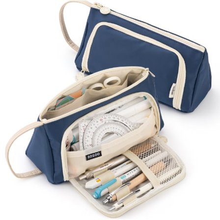 Stort case med stor kapacitet Canvas pennfodral