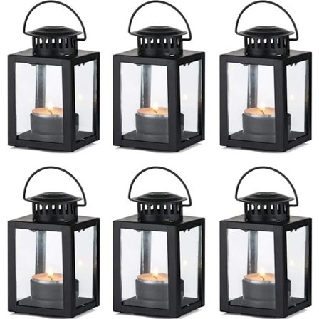 Lyslykt Hagelykter 6-pakning Små hengende lykter i retrostil for lysestaker for innendørs og utendørs arrangementer Bursdagsfester Bryllup{hw}